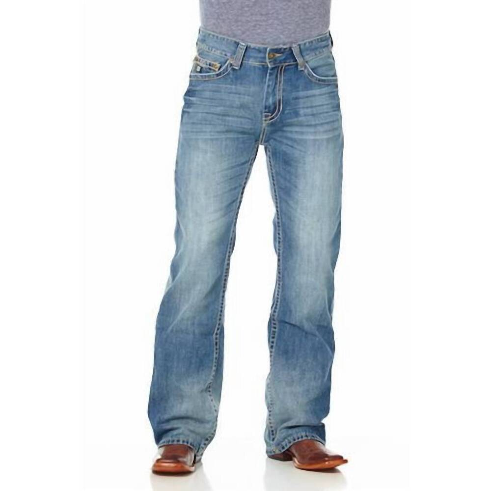 NEW COWBOY UP men's light wash relaxed fit bootcut jeans in light wash